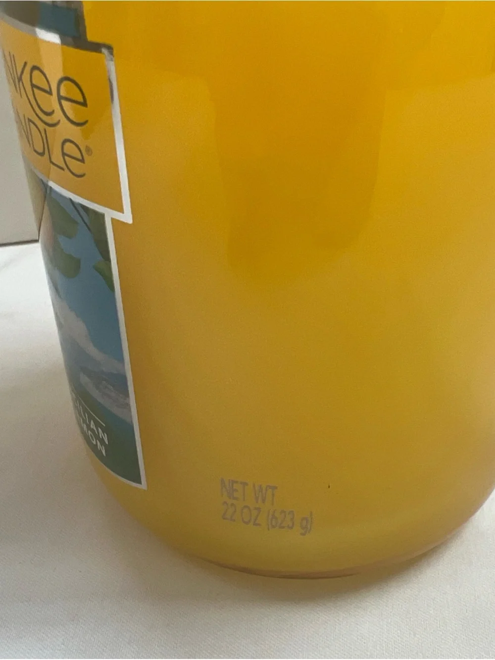 Yankee Candle Sicilian Lemon 22 Oz. NEW Large Jar 1 Wick Summer Clean Scent